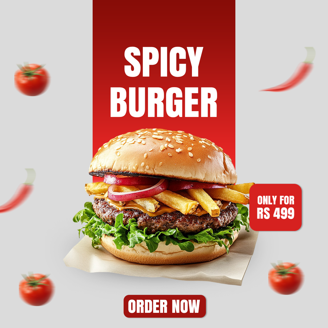 Burger restaurant brand creative