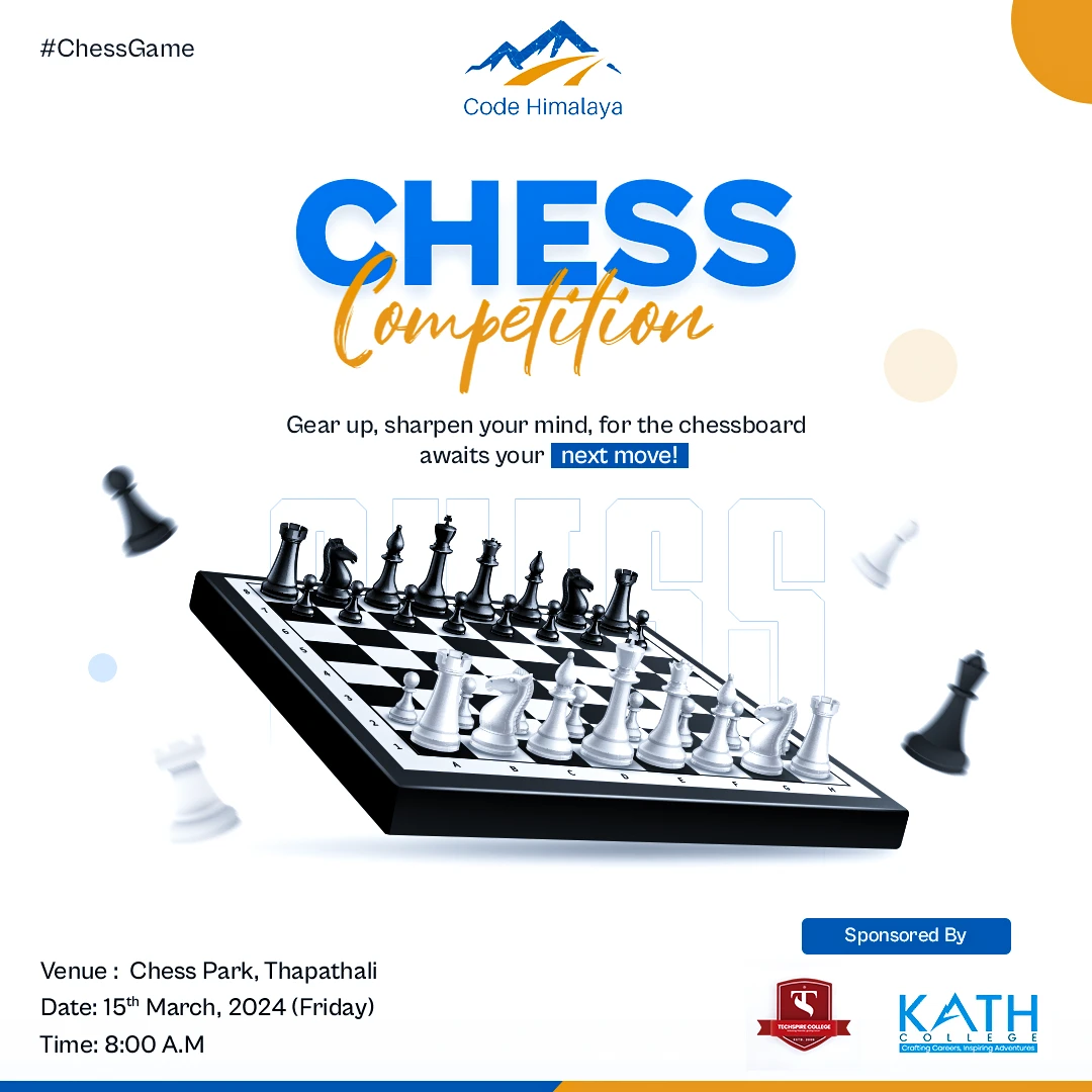 Chess event campaign creative
