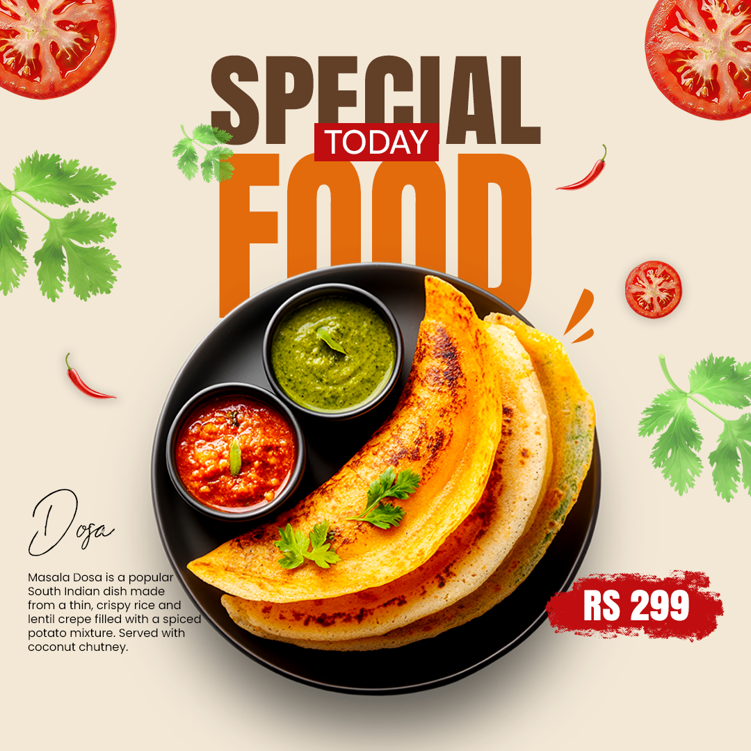 Dosa restaurant social media creative